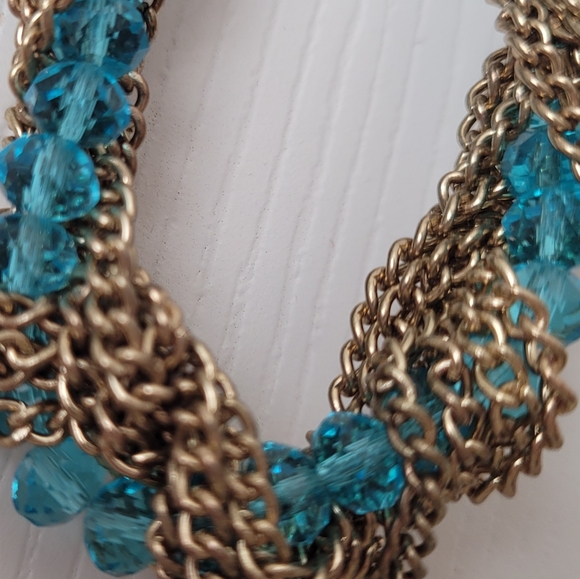 Beaded Chunky Gold Necklace, Forever 21 - Picture 2 of 7